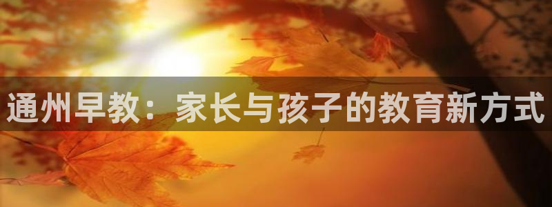 天顺娱乐 v96303：通州早教：家长与孩子的教育新方式