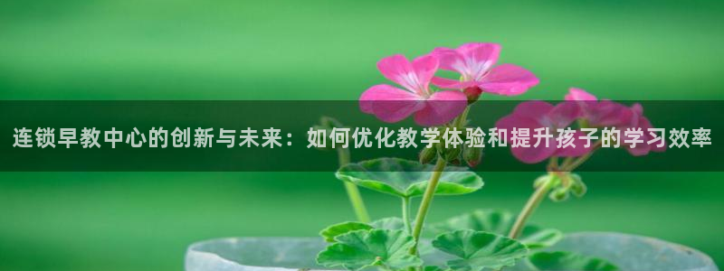 天顺娱乐闻943994：连锁早教中心的创新与未来：如何优化教学体验和提升孩子的学