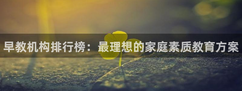 天顺娱乐优v96303：早教机构排行榜：最理想的家庭素质教育方案