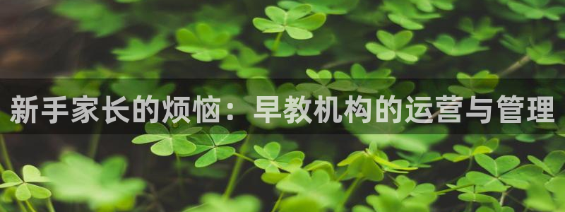 天顺娱乐忠78778卧：新手家长的烦恼：早教机构的运营与管理