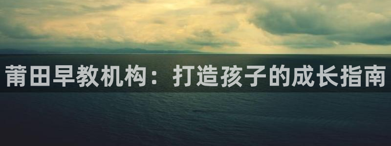 天顺娱乐萍78778卧：莆田早教机构：打造孩子的成长指南