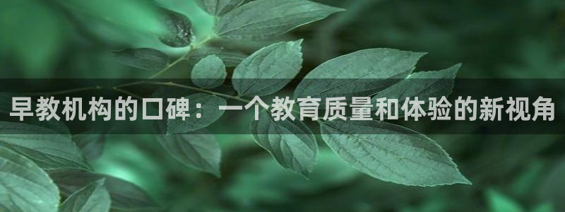 天顺娱乐官方下载地址：早教机构的口碑：一个教育质量和体验的新视角