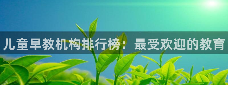 天顺娱乐专问秦奋83334j：儿童早教机构排行榜：最受欢迎的教育
