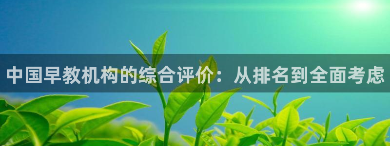 天顺娱乐旅47 344：中国早教机构的综合评价：从排名到全面考虑