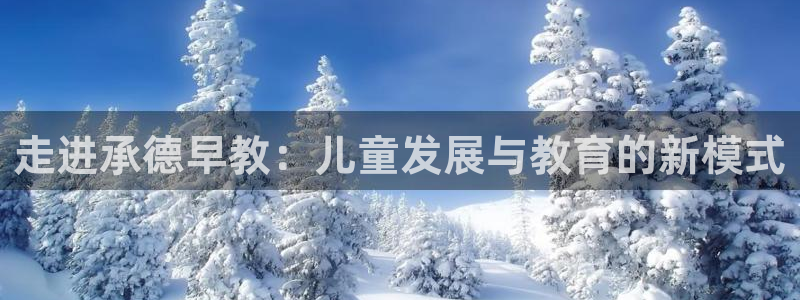 天顺娱乐平台登录线路：走进承德早教：儿童发展与教育的新模式